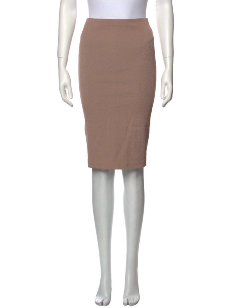 Tom Ford Taupe Knee-Length Pencil Skirt
